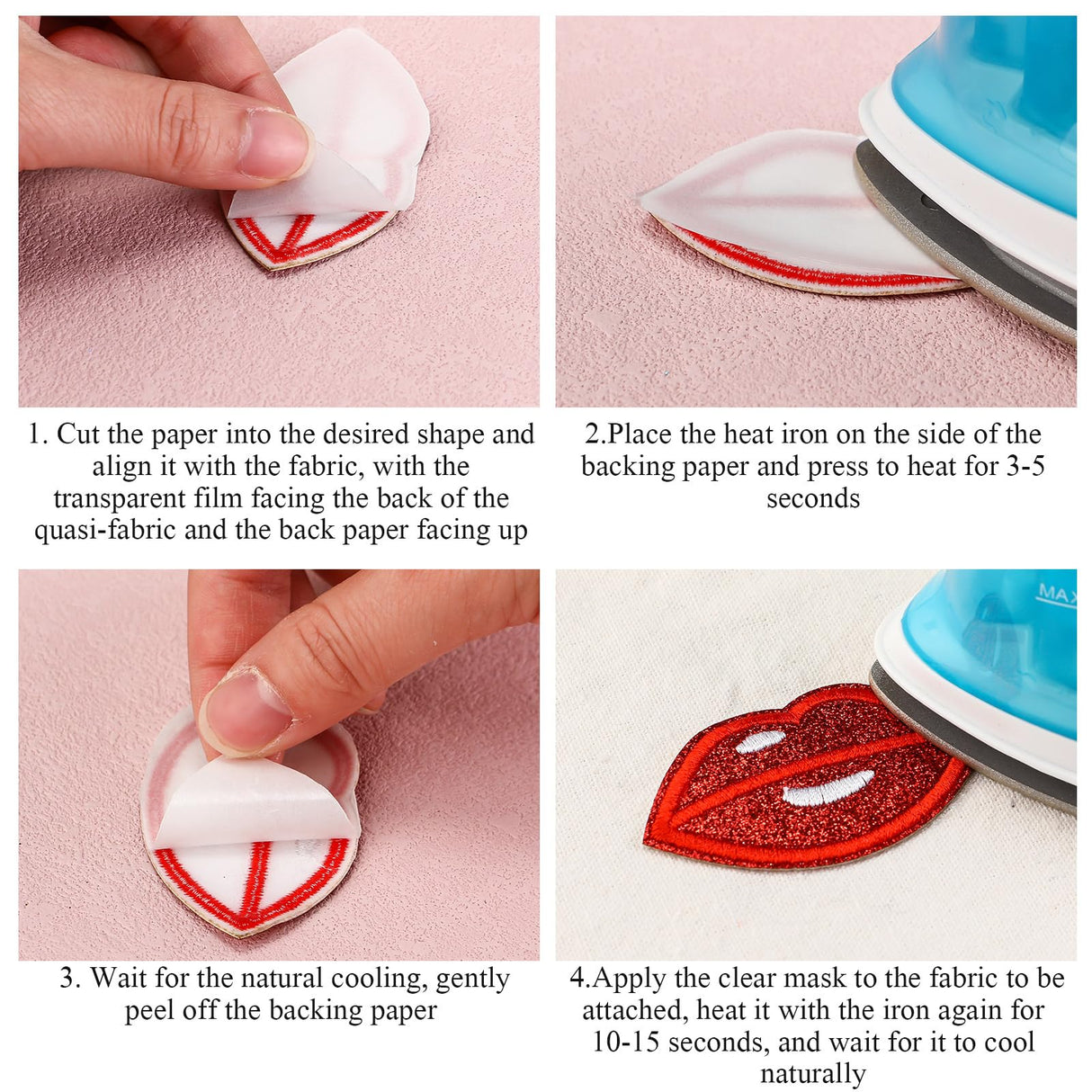 Colingmill 20 Pcs Double Sided Iron on Adhesive Sheets with Backing, Easy Iron on Patch, 100 Pcs Tear Away Machine Embroidery Stabilizer Backing for DIY Craft, Machine Embroidery and Hand Sewing Colingmill