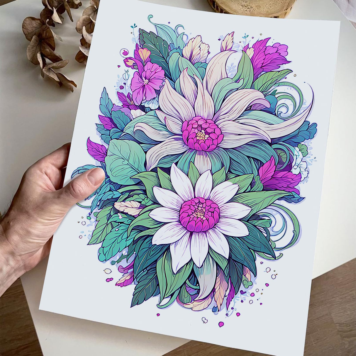 Mandala Coloring Book for Adults - Spiral Bound, One-Sided Design With Thick Paper for Relaxation and Mindfulness - Valentine Gift for Women CKMOREL