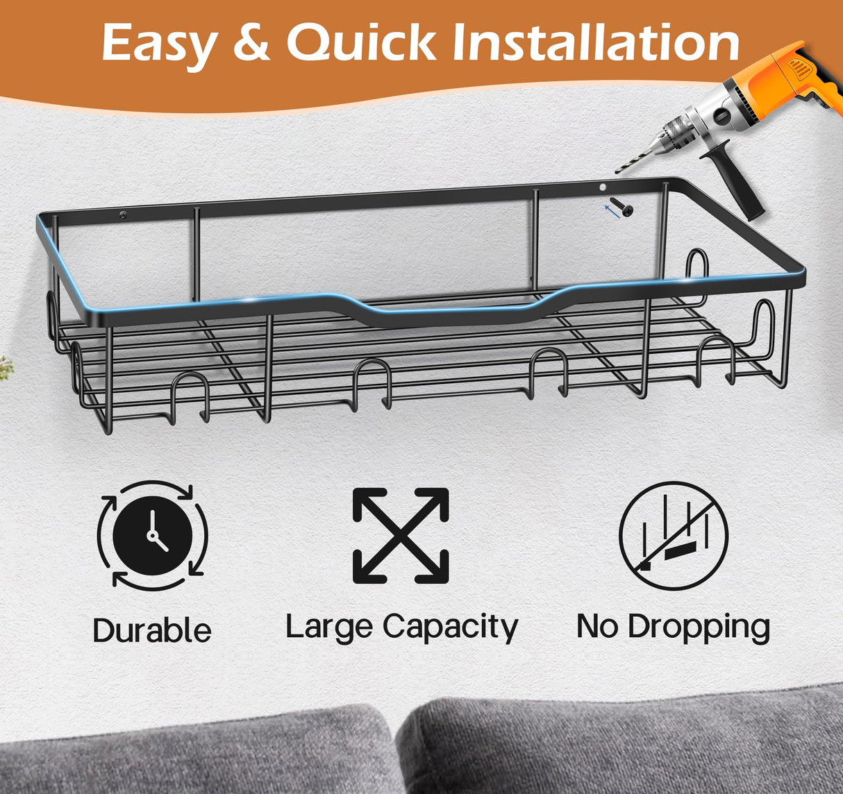 KEETDY Metal Hat Racks for Baseball Caps Wall Hat Organizer Fit 20 Caps Holder, 2 Packs Sturdy Wall Mounted Hat Storage Organizer, Black, Patent: US D1,041,201 S KEETDY