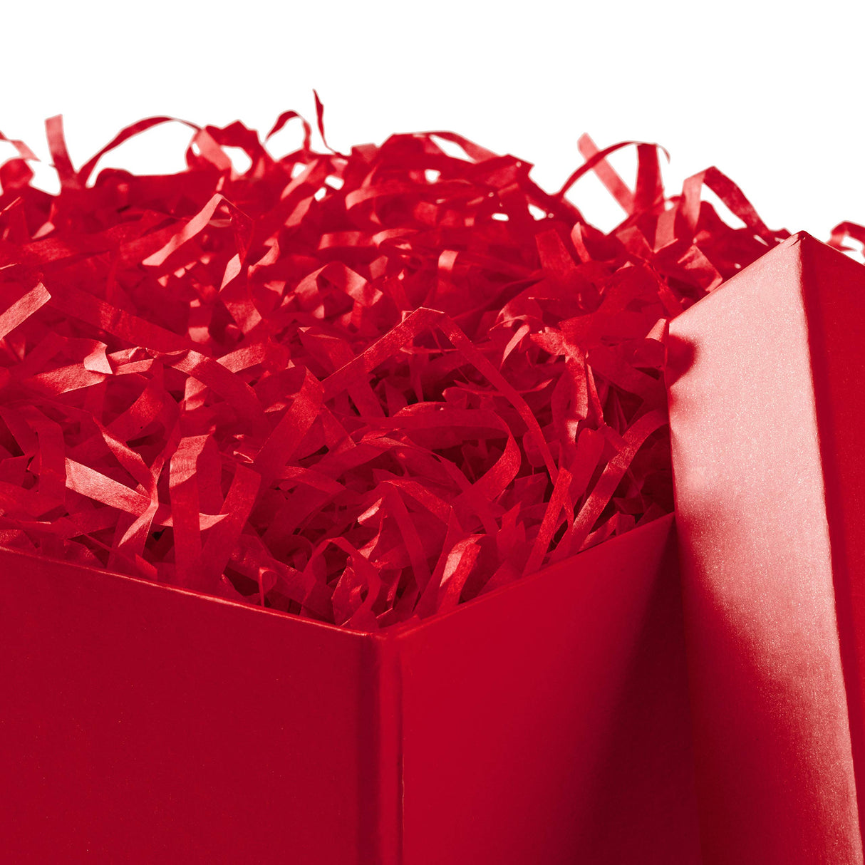 Hallmark Medium Gift Box with Lid and Shredded Paper Fill (Red 7 inch Box) for Birthdays, Graduations, Anniversaries, Christmas, Valentine's Day, All Occasion Hallmark