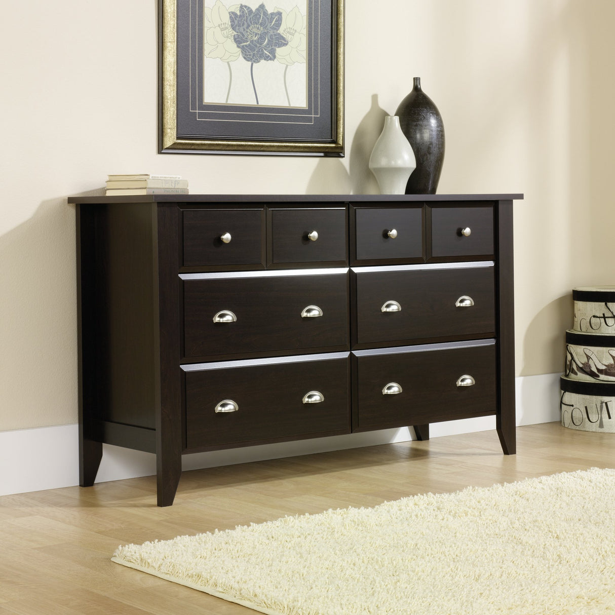 Sauder Shoal Creek Dresser, Jamocha Wood finish Sauder