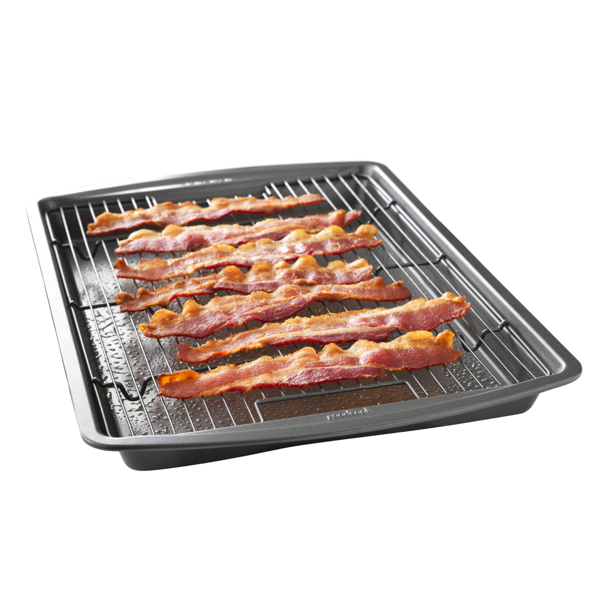 GoodCook 15” x 10.5” Nonstick Carbon Steel Baking Pan & Raised Wire Rack – Pizza Crisper, Crispy Bacon, Multipurpose Cooking Sheet Pan, Cooling Rack, Kitchen Cookware Set, Dishwasher Safe GoodCook