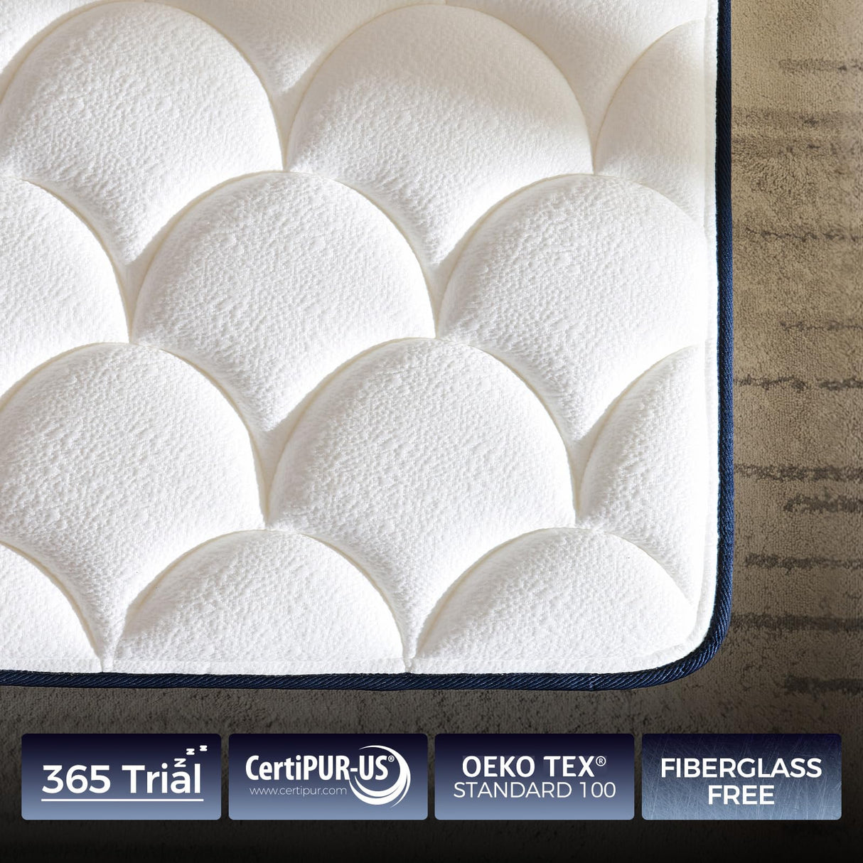 King Mattress, 14 Inch King Size Hybrid Mattress in a Box, Medium Firm Memory Foam mattress, with Individual Pocket Springs, Upgrade Zoned Support, Motion Isolation&Pressure Relief, CertiPUR-US AGHODT