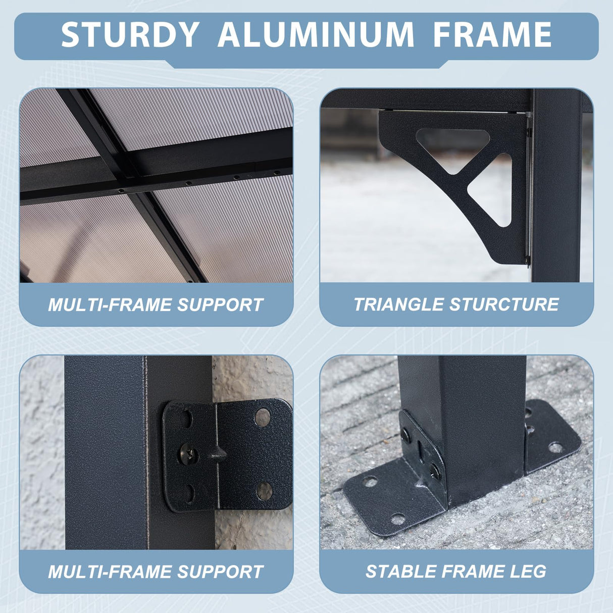 Aoxun 10’x 10’ Gazebo, Wall Mounted Gazebos Pergola, Outdoor Patio, Gazebo Awnings with Sloped Roof, for Backyard, Porch, Deck Aoxun