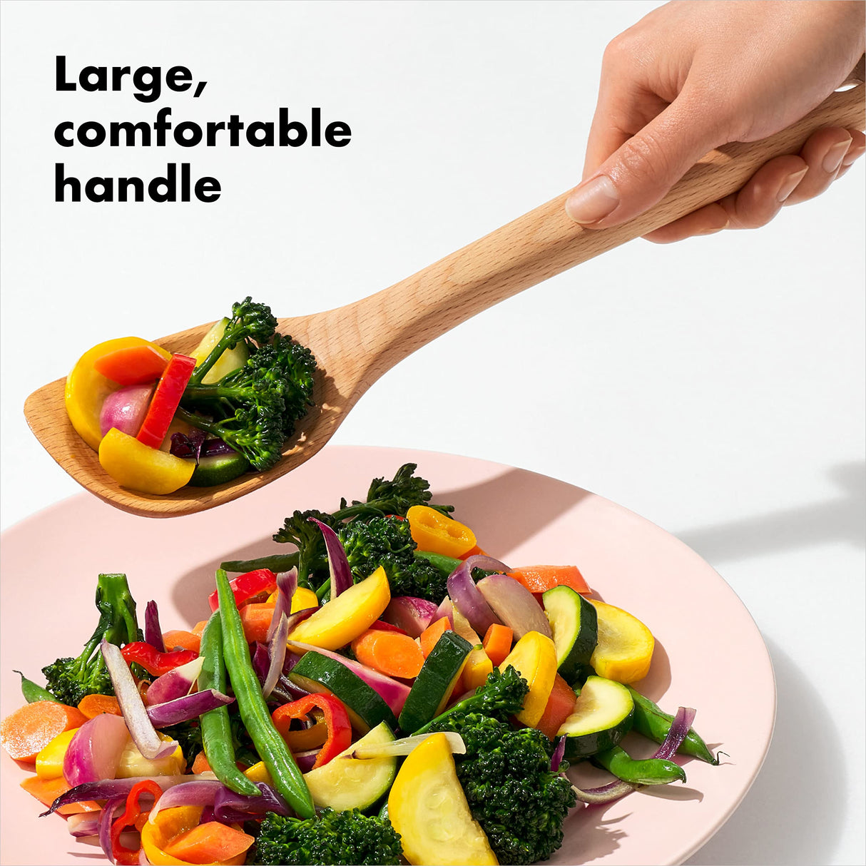 OXO Good Grips Wooden Corner Spoon, Brown, Set of 1 OXO