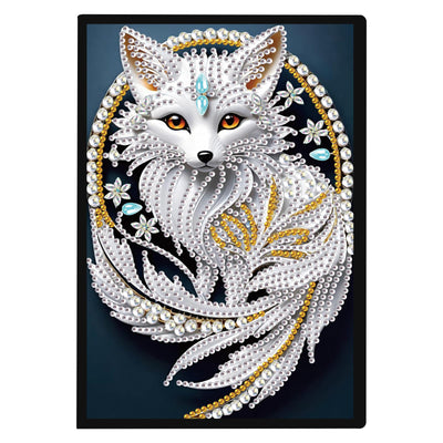 DCIDBEI Diamond Painting Notebooks A5 Blank Painting by Numbers Adults Diary Diamond Art Notebooks Craft Set Diamond Painting Beginners Gifts Journal Book Sketchbook Fox Dream Catcher Journal