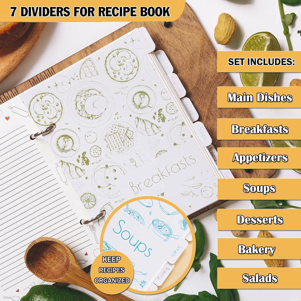 ENJOY THE WOOD Wooden Blank Recipe Book Binder - Personalized Recipe Notebook - Family Cookbook Journal Custom Sketchbook To Write In Organizer by Enjoy The Wood (Large (A4), Pizza) Enjoy The Wood