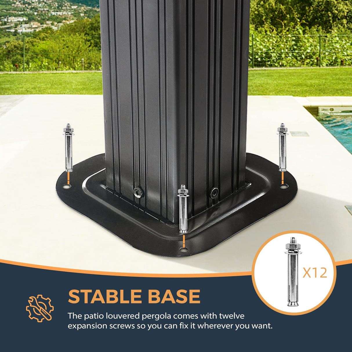 HAPPATIO 12' x 20' Hardtop Gazebo, Outdoor Aluminum Frame Gazebo with Galvanized Steel, Double Roof Permanent Patio Metal Gazebo Canopy with Netting and Curtains for Backyard, Patio, Deck (Gray) HAPPATIO