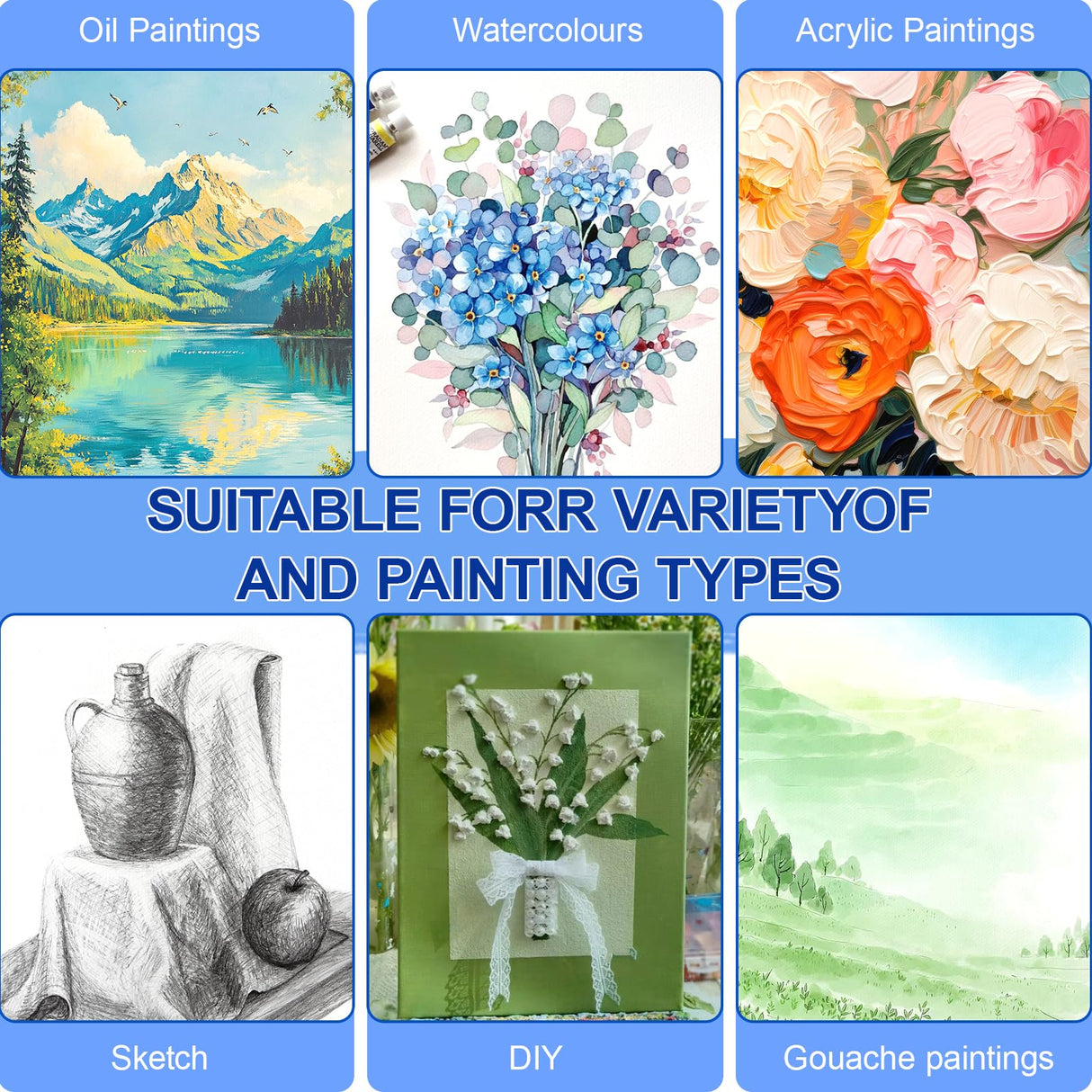 Heart Canvas for Painting, 24 Pack Art Stretched Painting Canvas, 100% Cotton Painting Canvas Supplies with 12 Ounce Triple Primed Acid-Free for Acrylics, Oils & Other Painting Media FROM ONE