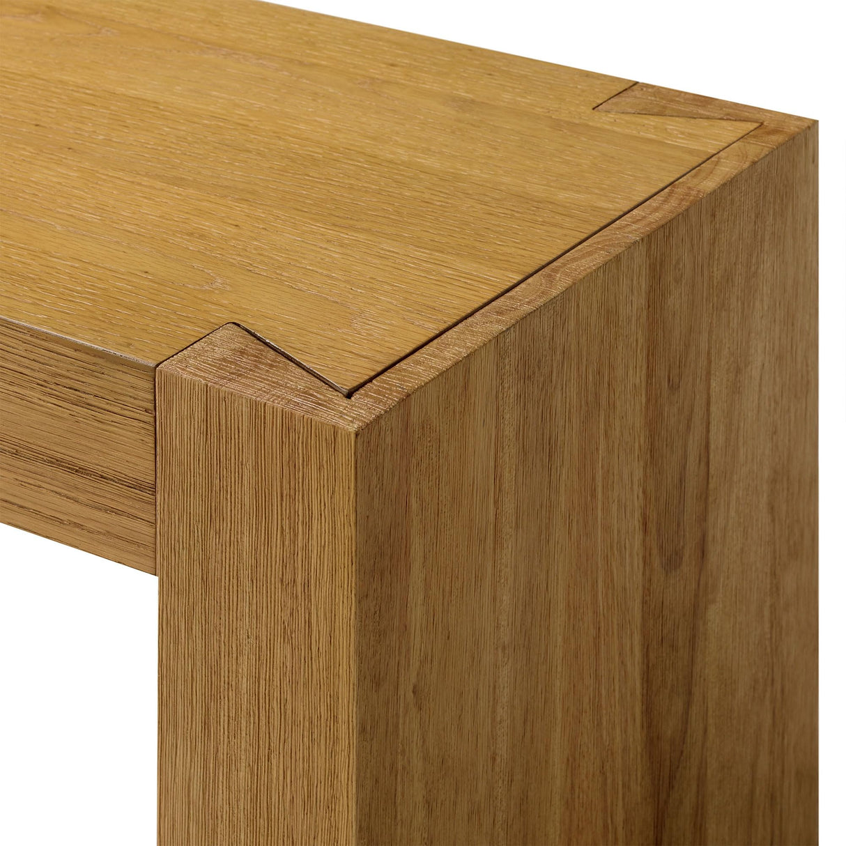 Maven Lane Zeno Contemporary Wooden Backless Bench Seating for Modern Dining, Kitchen Table, Entryway, Foyer, or Lobby in Weathered Natural Finish Maven Lane