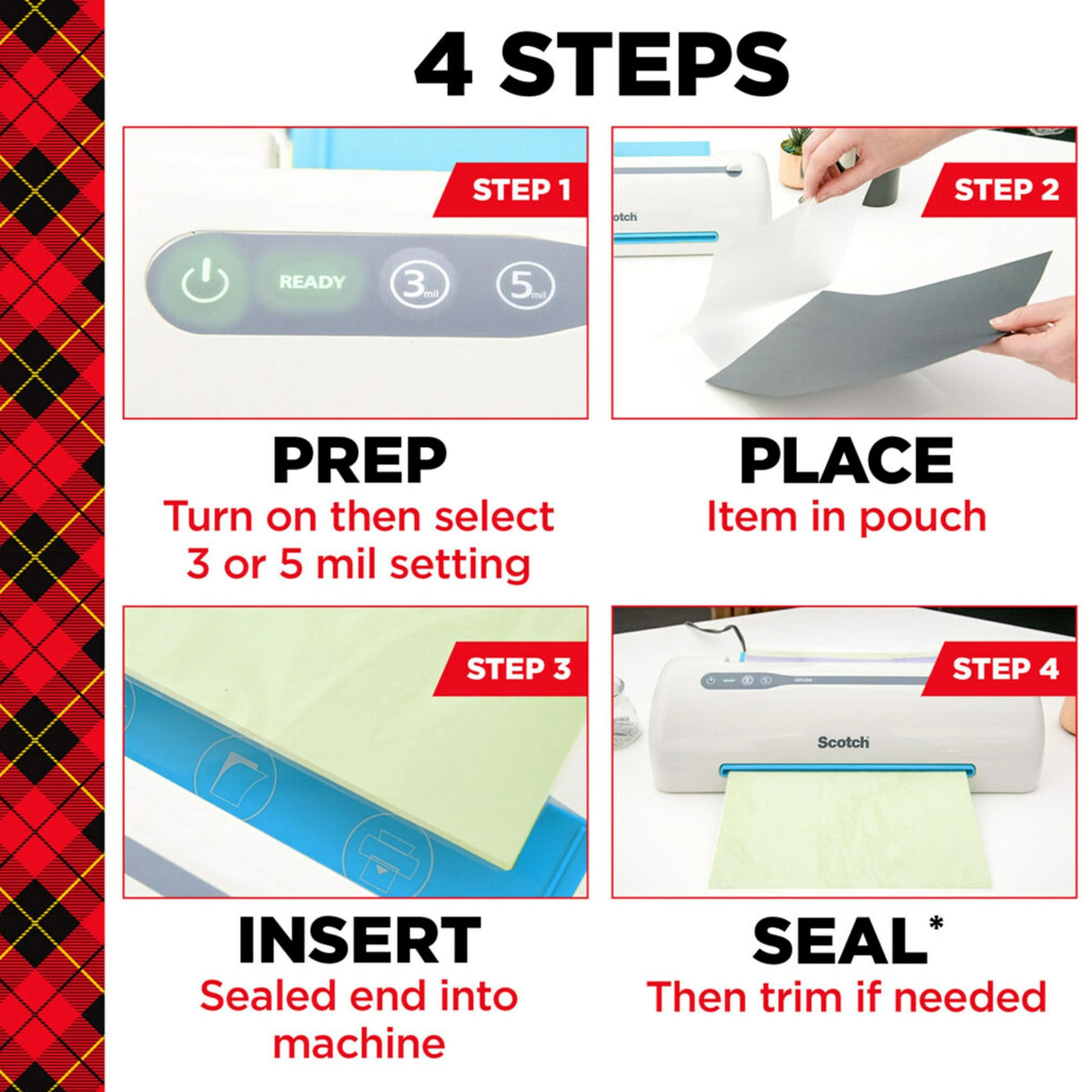 Scotch Thermal Laminating Pouches, 100 Count, Clear, 5 mil., Laminate Business Cards, Banners and Essays, Ideal Office or School Supplies, Fits Letter Sized Paper (8.9 in. × 11.4 in.) Scotch