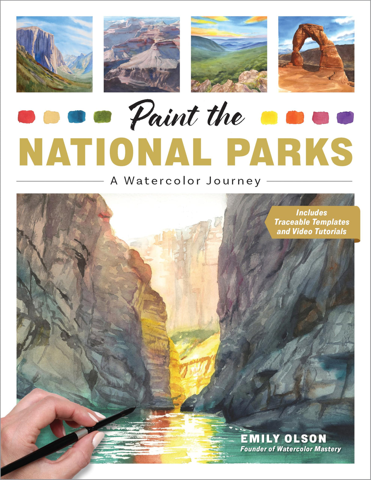 Paint the National Parks: A Watercolor Journey - Includes traceable templates and video tutorials WoodArtSupply