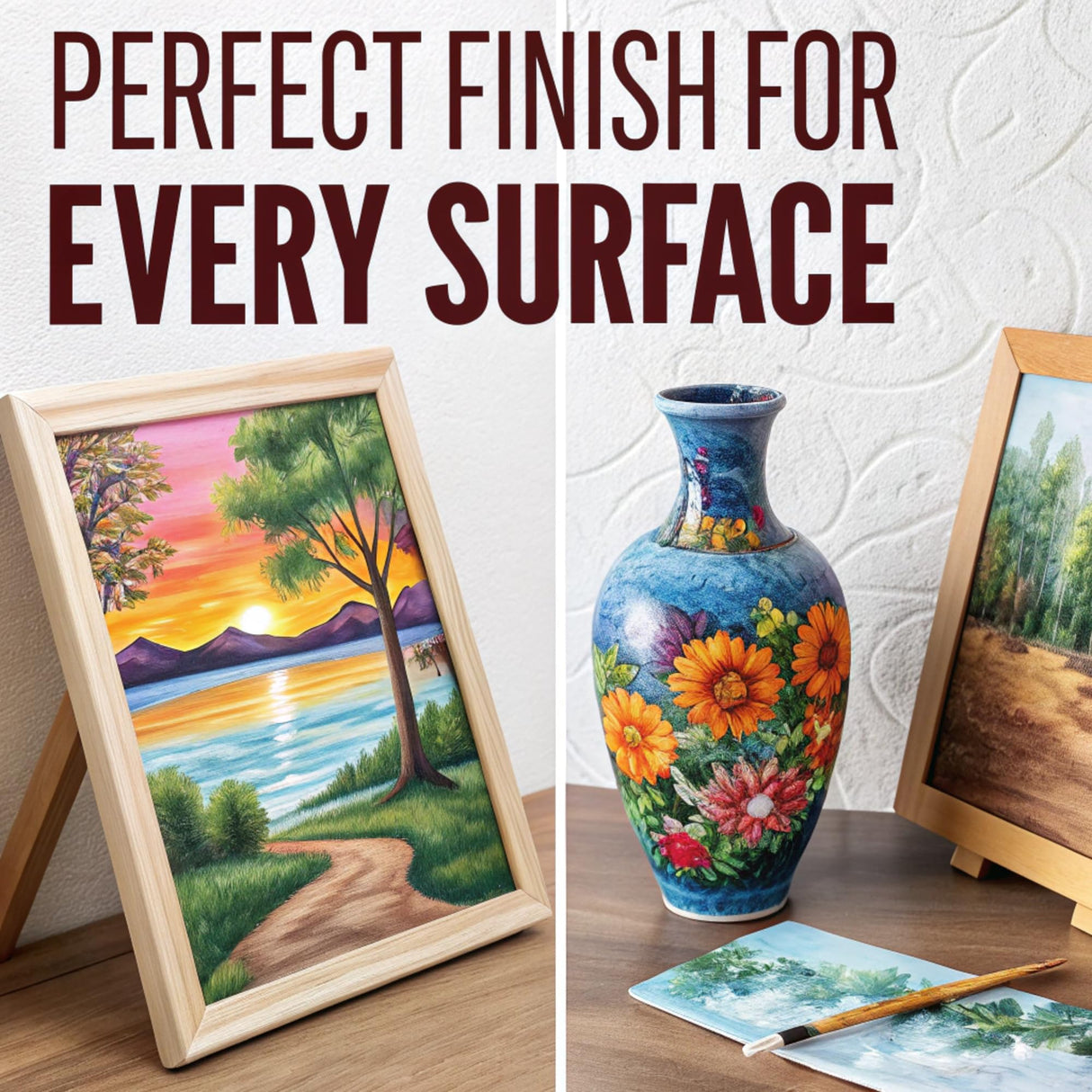 CrafTreat Gloss Varnish - Clear Acrylic Varnish for Oil Painting, Canvas, Wood - 120 ml CrafTreat