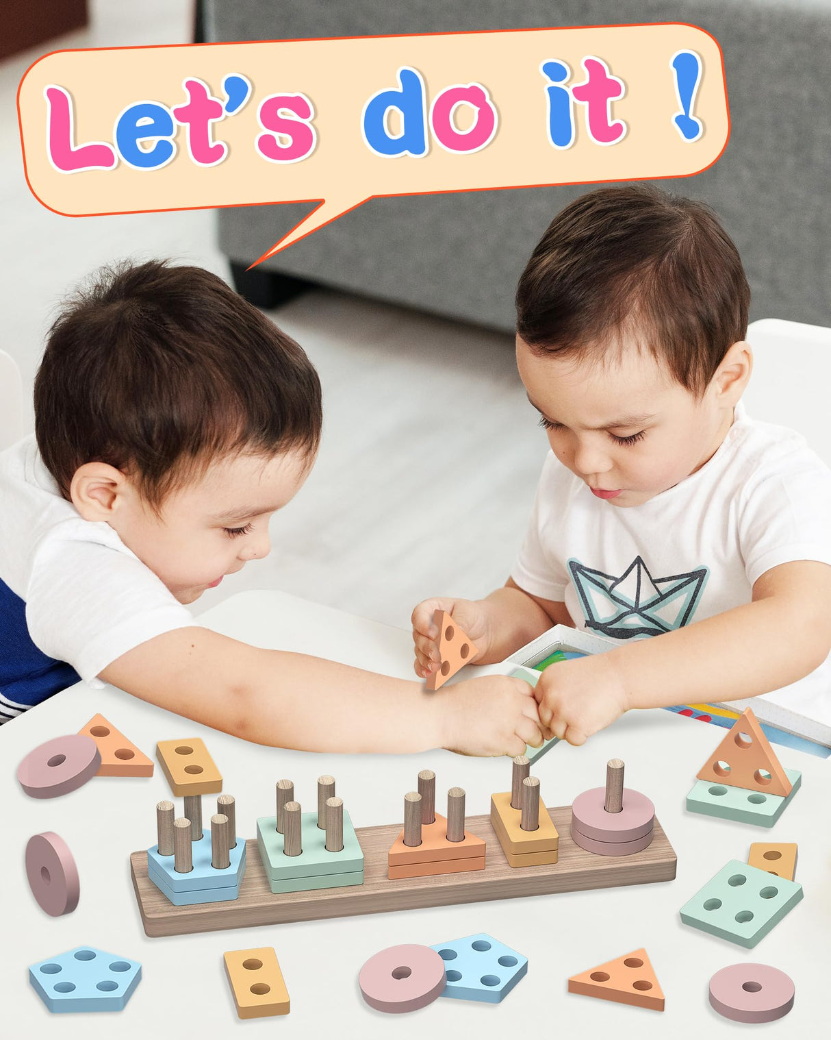 kecristv Montessori Toys for 1 2 Year Old Girl and Boy, Shape Sorter Wooden Toys for Toddlers 1-3, Toddler Toys Age 1-2, 1 2 Year Old Girl Boy Gifts, Preschool Toddler Puzzles Toys kecristv