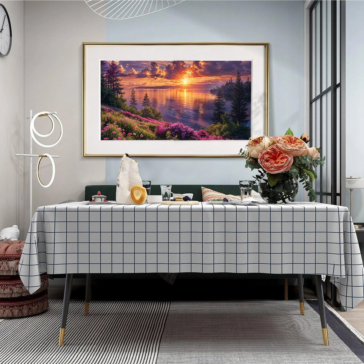 JOOZ Large Landscape Diamond Art Kits for Adults - 5D Sunset Diamond Painting Kits for Adults, DIY Full Drill Extra Large Lake Diamond Art Painting, Gem Art Kits for Home Wall Decor 27.5x15.7 Inch JOOZ