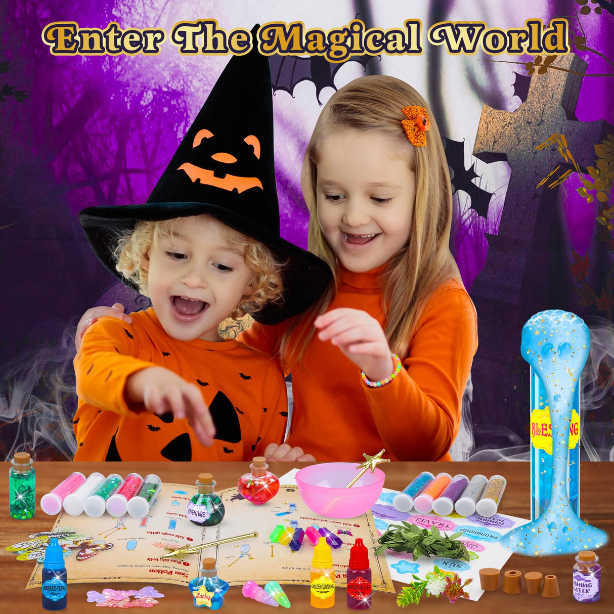 CARTELL Fairy Magic Potions Kit for Kids, Upgraded 26 DIY Mixed Magic Wizard Potion Bottles, Mystery Potions Craft Kit, Christmas Decorations Birthday Gifts for Age 6 7 8 9 10+ Year Old Girls Boys CARTELL