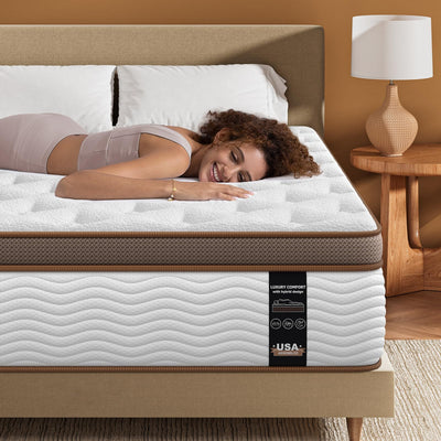 BedStory Premium Queen Mattress 12 Inch - Hybrid Mattress with Advanced Pocket Spring Technology - Optimal Spinal Support - Pain Relief and Motion Isolation, CertiPUR-US Certified