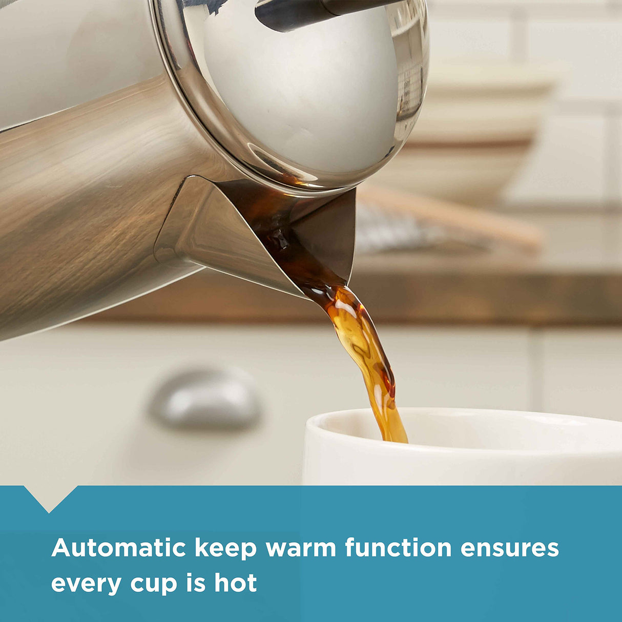 Farberware 12 Cup Electric Coffee Percolator, Coffee Maker with Stainless Steel Basket, Automatic Keep Warm, No-Drip Spout Farberware