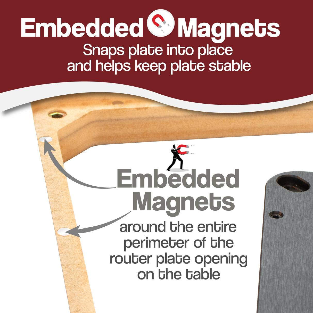 Premium 1-3/8 inch Thick Router Table with Deluxe Fence Package with Premium Router Plate and 5 Interchangeable Insert Discs Fulton Woodworking Tools