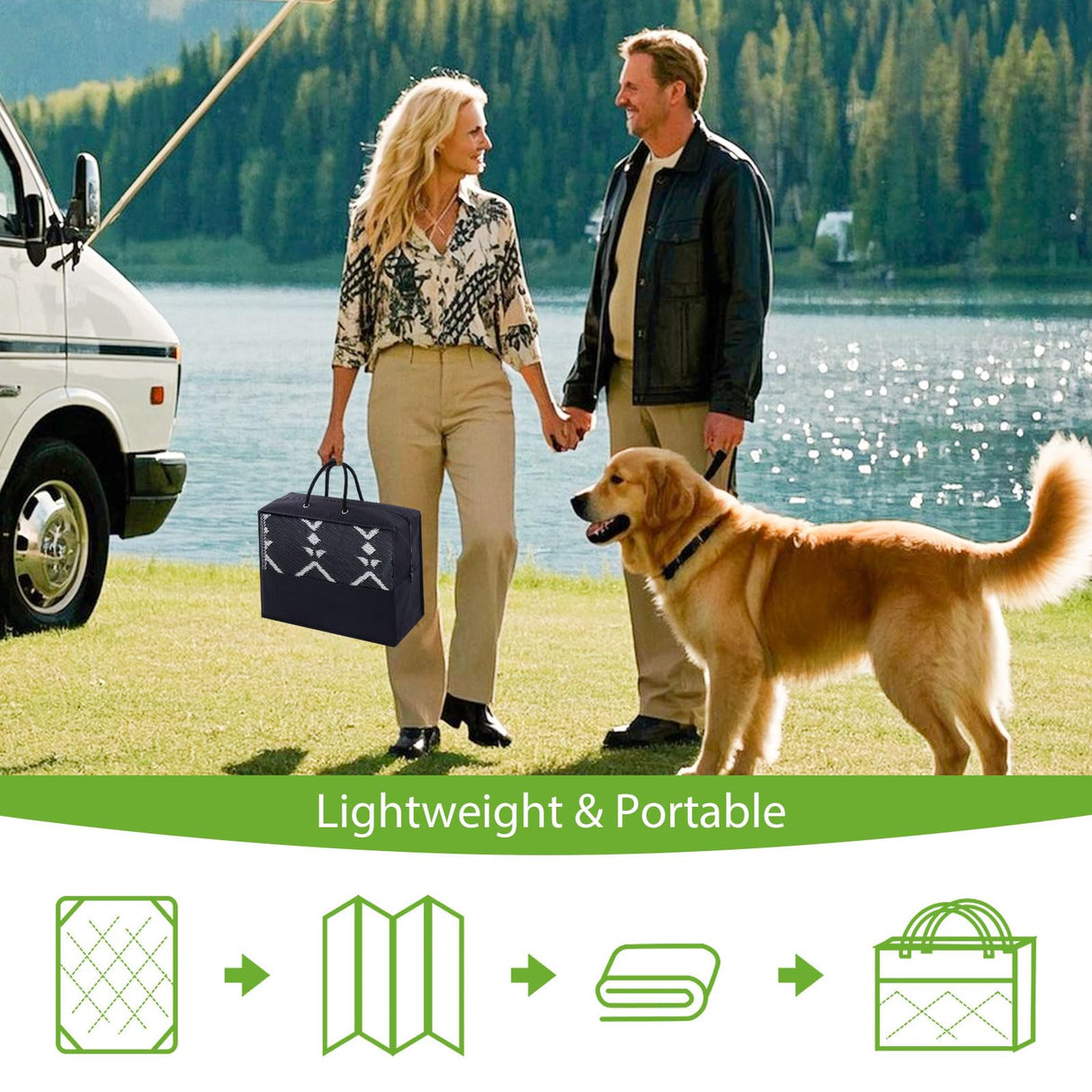 Smiry Outdoor Rug 5x8 ft, Waterproof Reversible Plastic Straw Rugs, Boho Outdoor Area Rug, Outside Floor Mat for Patio, Backyard, Deck, Picnic, Beach, Camping, Black Smiry