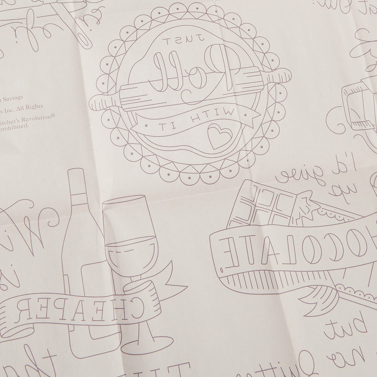 Stitcher's Revolution SR27 Cute Kitchen Sayings Iron-On Transfer Patterns for Embroidery, Aunt Martha's