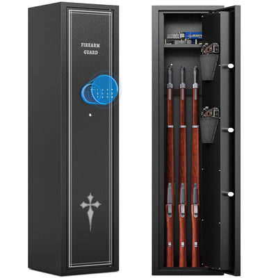 KAER 2-3 Gun Safe,Long Gun Safe for Rifles and Pistols,Rifle Safes for Home Gun Safes for Rifles,Multi-Function Gun Cabinet with Removable Gun Racks,Pistol Pockets (2-3 GUN)