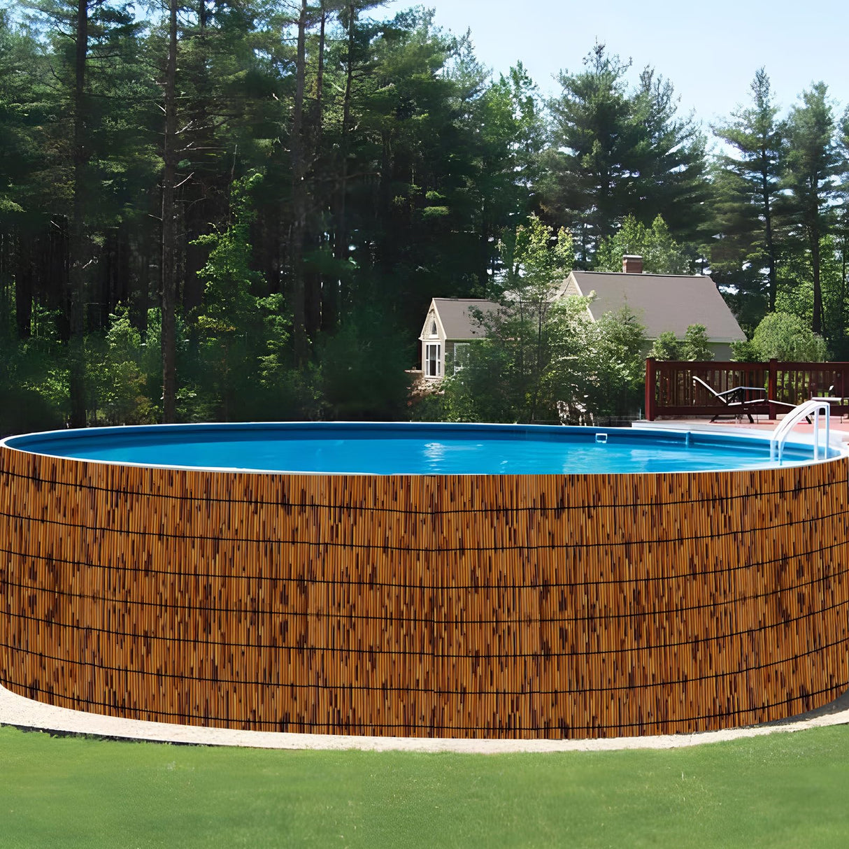 TENTONUP Bamboo Fence 6 Feet High Outdoorh,Bamboo Reed Fence Rolls,Bamboo Privacy Fence Screen,Bamboo Reed Fencing for for Outdoor Backyard,Garden,Balcony,Patio,6FT x 16.4FT,Brown TENTONUP