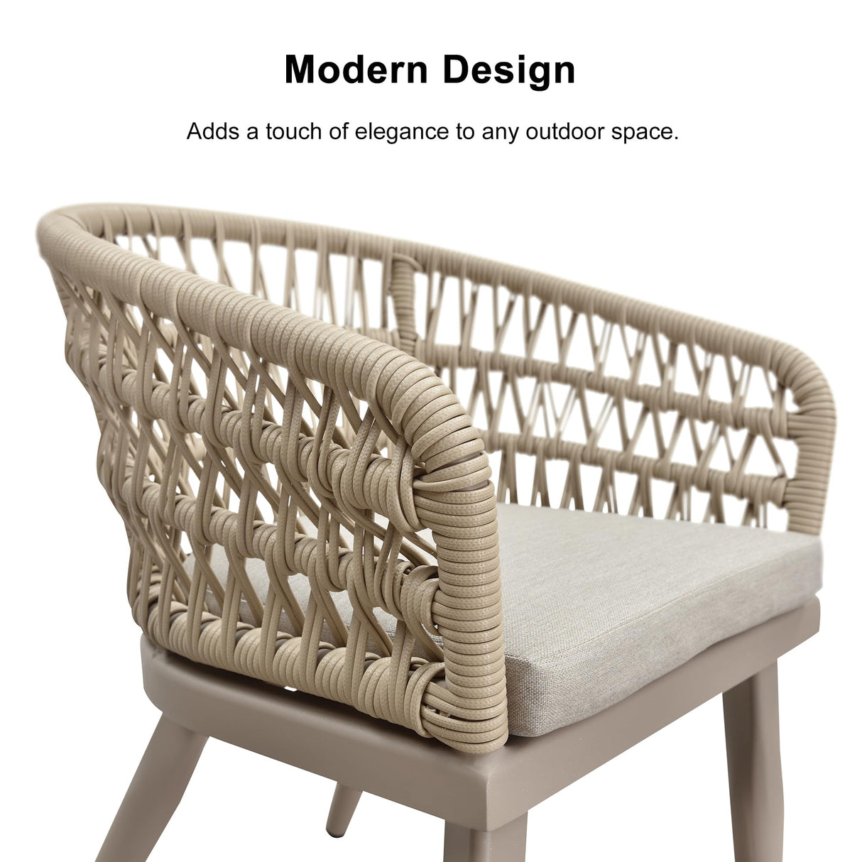 PURPLE LEAF 9 Pieces Outdoor Dining Set All-Weather PE Rattan Outdoor Patio Furniture Set with All Aluminum Frame Rectangular Table and Chairs Set for Lawn Garden Backyard Deck, Champagne PURPLE LEAF