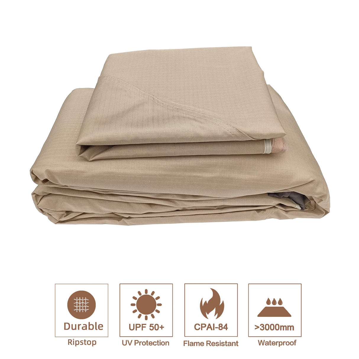 SCOCANOPY Light Beige Ripstop Replacement Top for Lowe's Allen Roth 10X12 Gazebo Model #GF-12S004B-1/ GF-12S004BTO SCOCANOPY