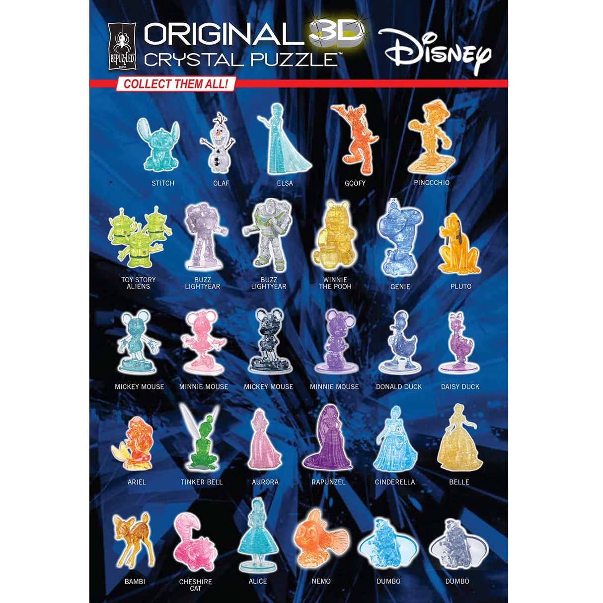 BePuzzled, Disney Stitch Original 3D Crystal Puzzle, from The Lilo & Stich Movie, Ages 12 and Up Bepuzzled