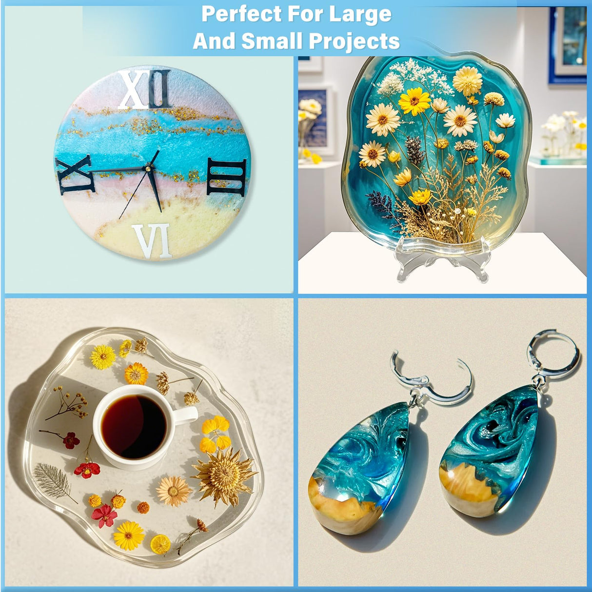 Epoxy Resin 1 Gallon Kit with Pump High Glossy Food Safe Crystal Clear Bubble Free No Yellowing Easy Mix 1:1 for Craft DIY Jewelry Art Casting Vivresina