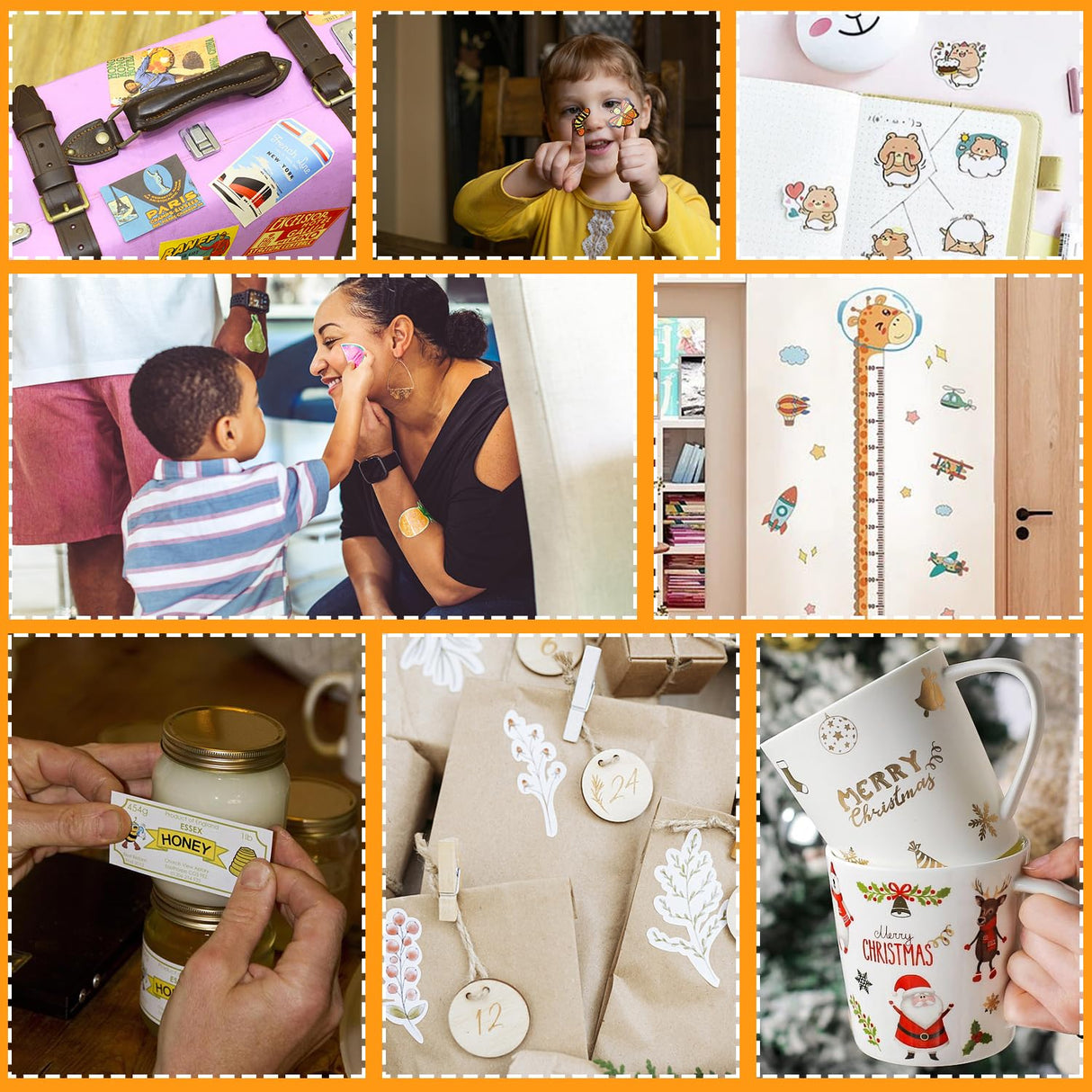 30 PCS Sticker Paper for Inkjet Printer,Printable Vinyl Sticker Paper Dries Quickly Vivid Colors,8.5"x11" Tear Resistant Printable Vinyl,Glossy White,Inkjet & Laser Printer RowinsyDD