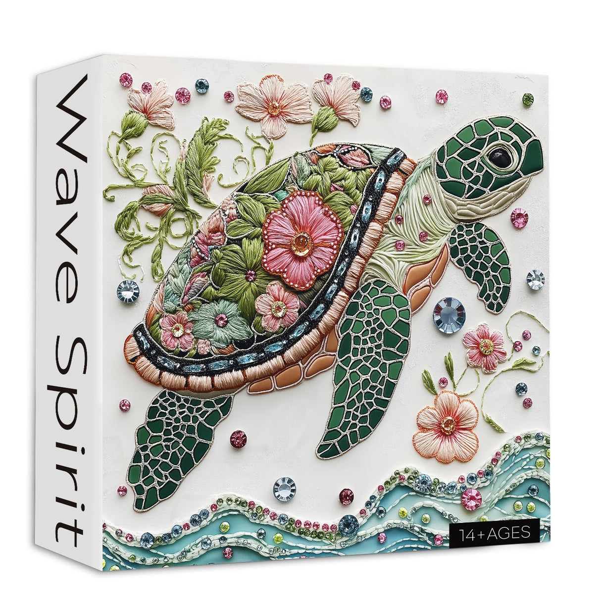 Sea Turtle 1000 Piece Puzzle for Adults, PICKFORU Wave Spirit Jigsaw Puzzle 1000 Pieces, Nature Animal Art Puzzles as Home Decor PICKFORU