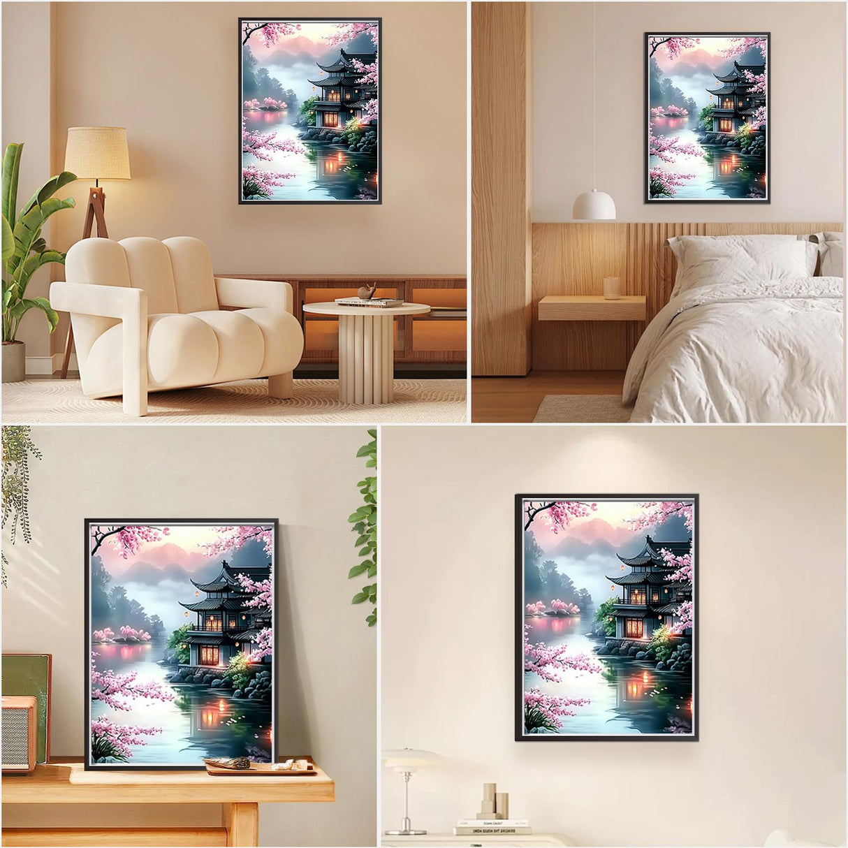 EOBROMD Paint by Numbers Kits for Adults Landscape, DIY Acrylic Paint by Number on Canvas, Painting Kits Adults Oil Paint by Numbers for Home Decor 16x20inch(Without Frame) EOBROMD