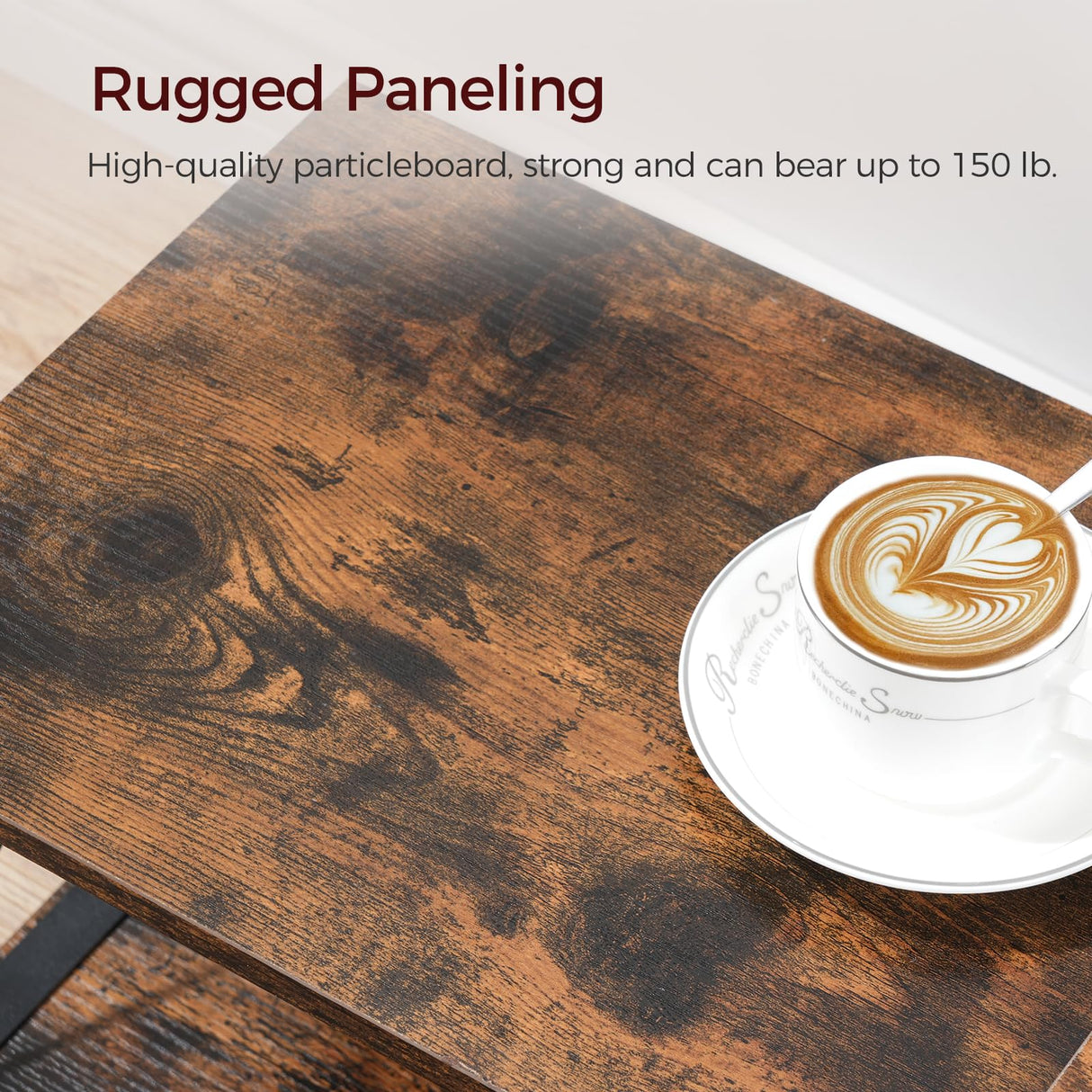 MAHANCRIS Floating TV Stand with Power Outlet, Wall-Mounted Entertainment Console Center with Storage, Floating TV Shelf for Under TV Storage, for Living Room, Bedroom, Rustic Brown TVHR101E01 MAHANCRIS