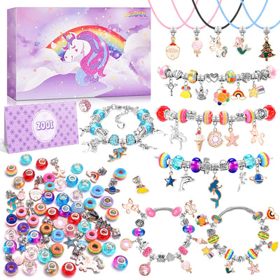 ZOOI Bracelet Making Kit, Arts and Crafts for Kids Girls Ages 8-12, Jewelry Making Kit, Gifts for 10-12 Year Old Girls, 9 Year Old Girl Gifts, Art Supplies for Kids 9-12 Gift for Teenage Girl