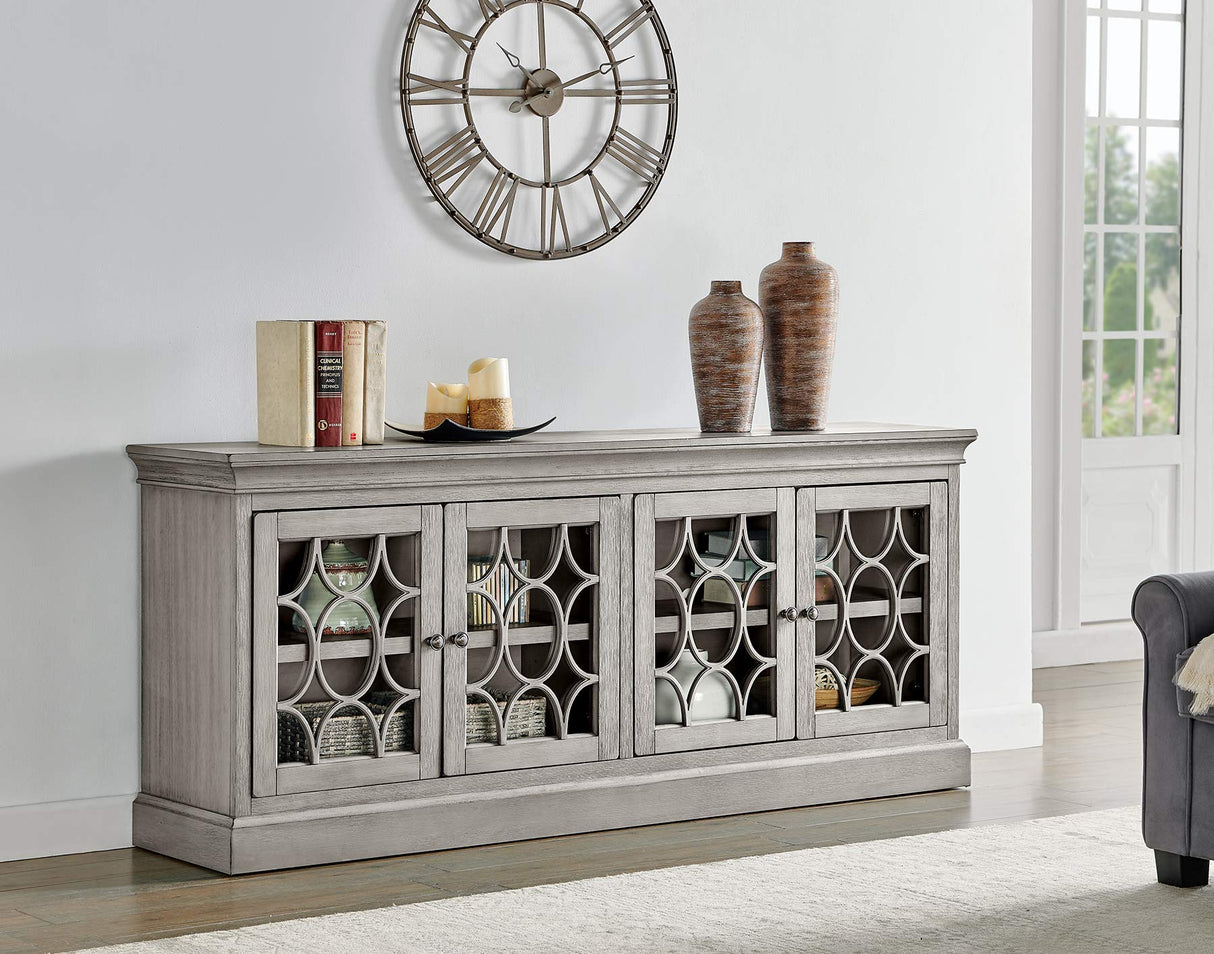Martin Furniture Felicity 4 Door Console, Gray Martin Furniture