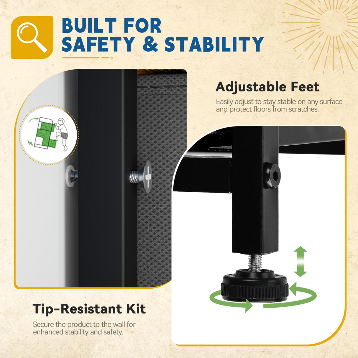 DWVO Dresser with 9 Drawers - Fabric Storage Tower, Organizer Unit for Living Room, Hallway - Sturdy Steel Frame, Wooden Top & Easy Pull Fabric Bins DWVO