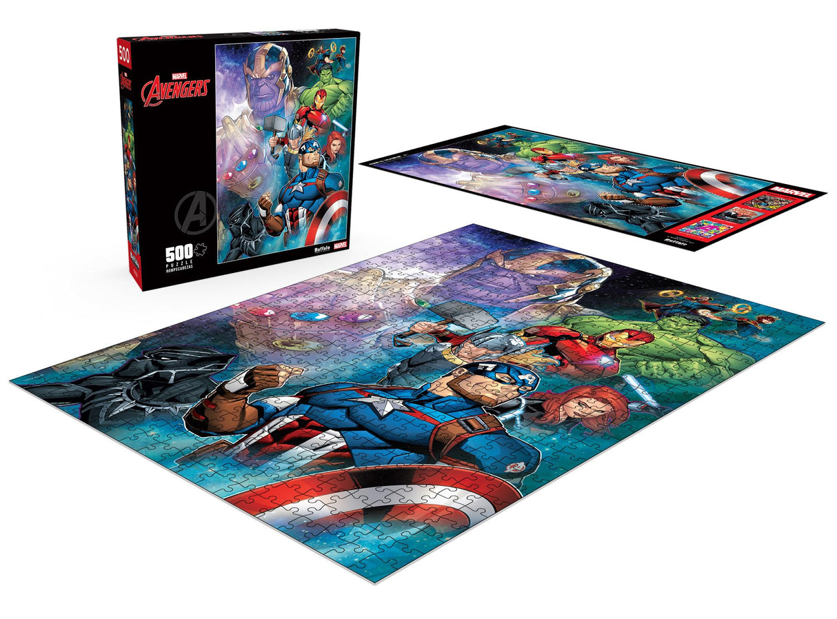 Buffalo Games - Marvel - Thanos vs. The Avengers - 500 Piece Jigsaw Puzzle for Adults -Challenging Puzzle Perfect for Game Nights - Finished Size is 21.25 x 15.00 Buffalo Games