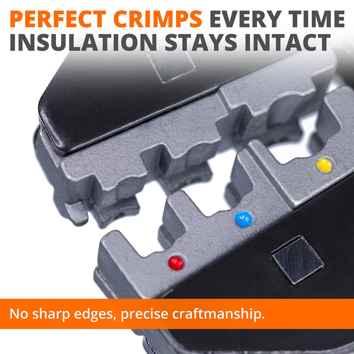 Wirefy Crimping Tool Set 11 PCS - High Leverage Wire Crimper 9" - Heat Shrink, Nylon, Insulated Flag, Non-Insulated Connectors Wirefy