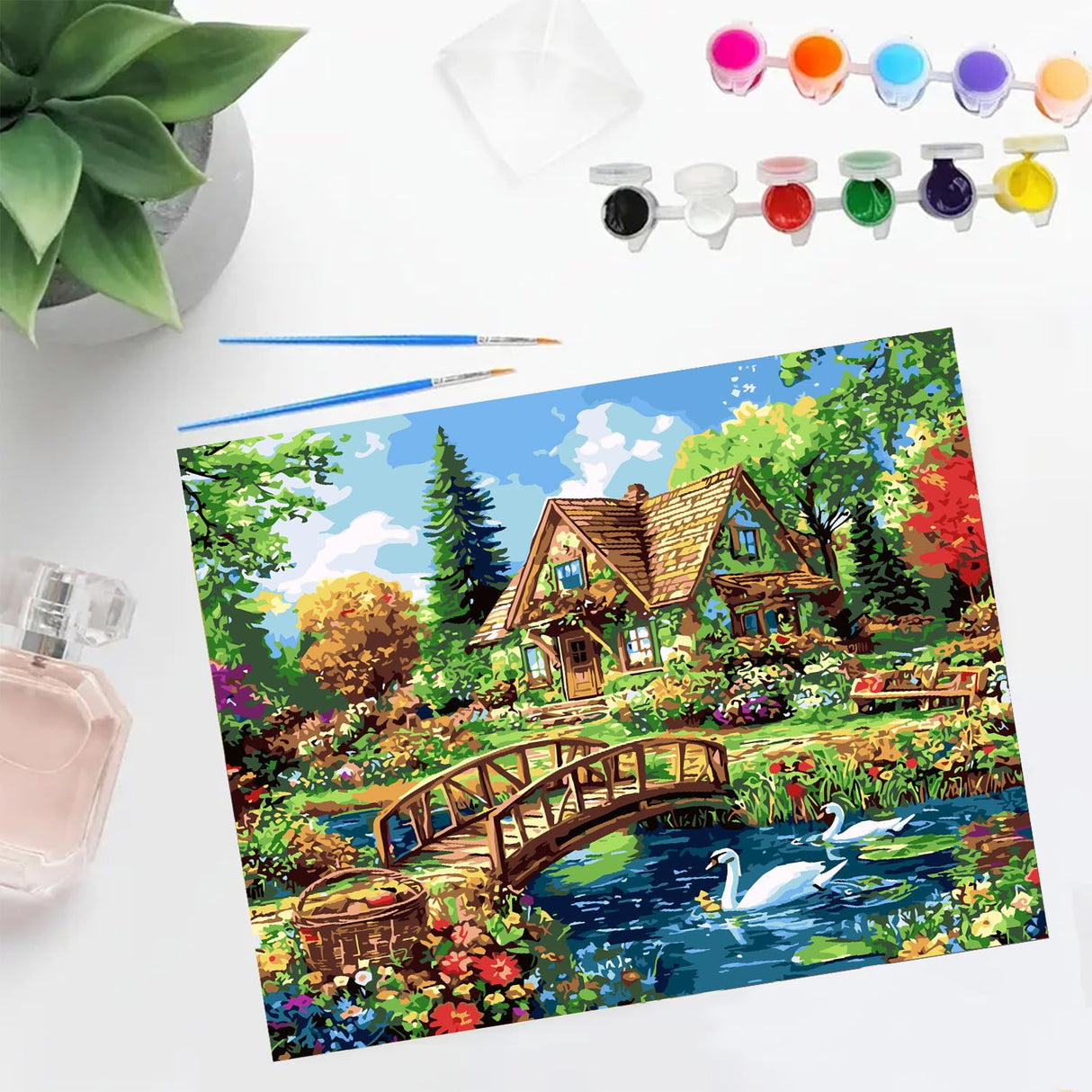 BYGFHLYW Easy Paint by Numbers Kit for Adults Beginner, Landscape Adult Paint by Number Kits on Canvas, DIY Painting with Numbers for Adults, Acrylic Oil by Number Kits for Home Wall Decor 16x20 in BYGFHLYW