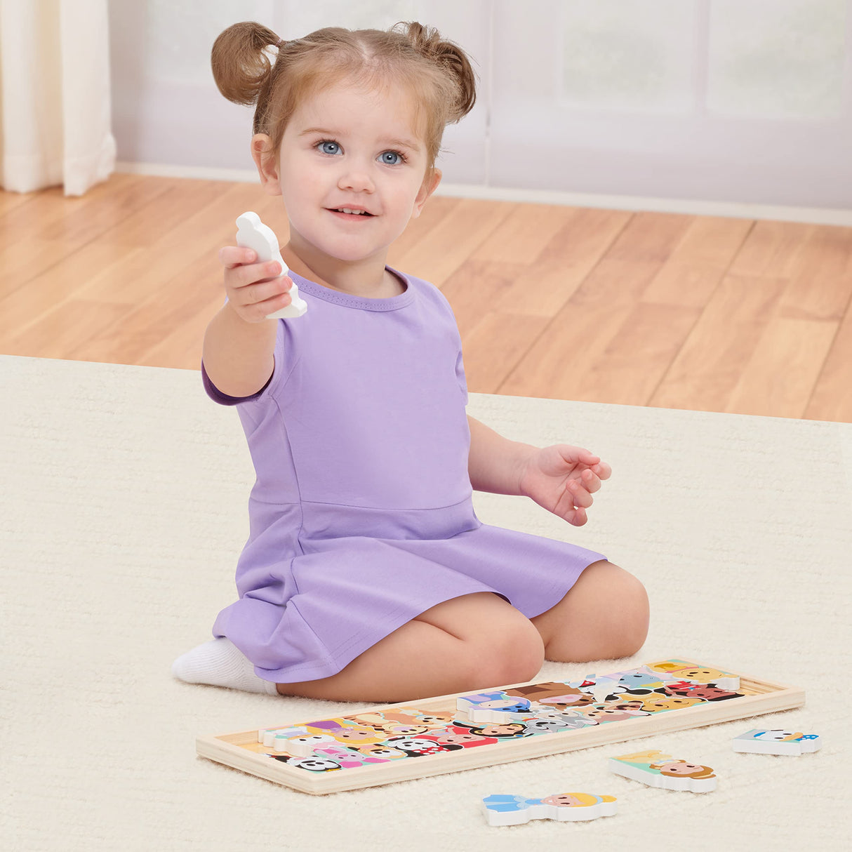 Disney Wooden Toys Character Puzzle, 25-Pieces, Learning and Education, Pretend Play, Kids Toys for Ages 3 Up by Just Play Just Play