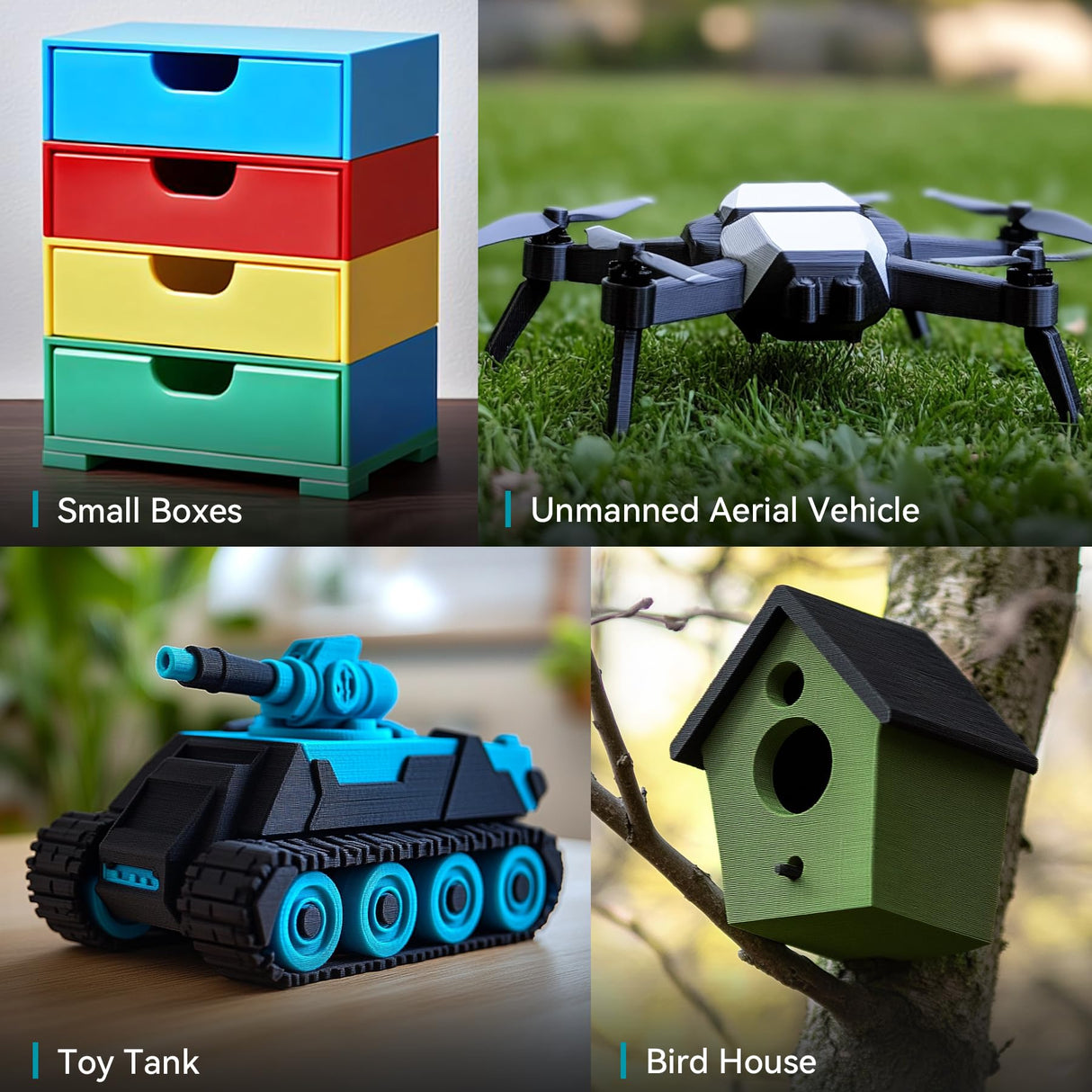 SUNLU PLA Plus Filament 16 Color Bundle Multicolor, PLA+ 3D Printer Filament 1.75mm, Mini Spool, Individually Vacuum Packed, 0.25kg per Spool, 4kg in Total, 16 Pack. SUNLU