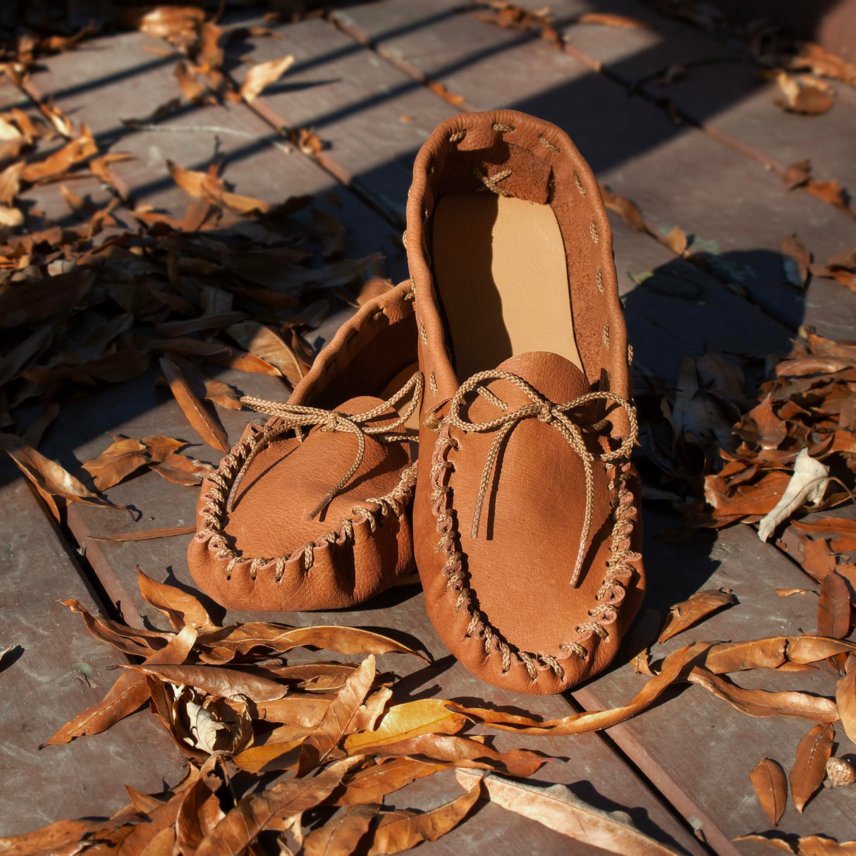 Realeather Adult Moccasin Leathercraft Kit, 12-13, Saddle Tan Brown Realeather