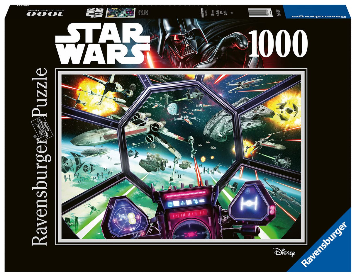 Ravensburger Star Wars: TIE Fighter Cockpit 1000 Piece Jigsaw Puzzle for Adults - 16920 - Every Piece is Unique, Softclick Technology Means Pieces Fit Together Perfectly Ravensburger