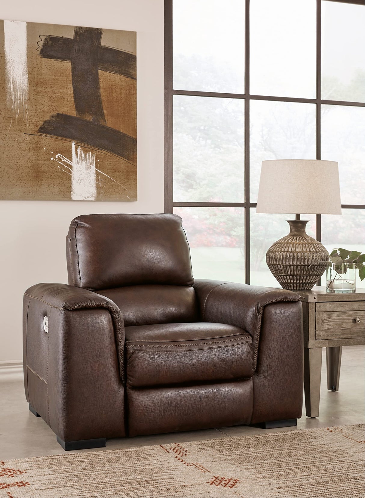 Signature Design by Ashley Alessandro Modern Power Recliner with Adjustable Headrest, Dark Brown Signature Design by Ashley