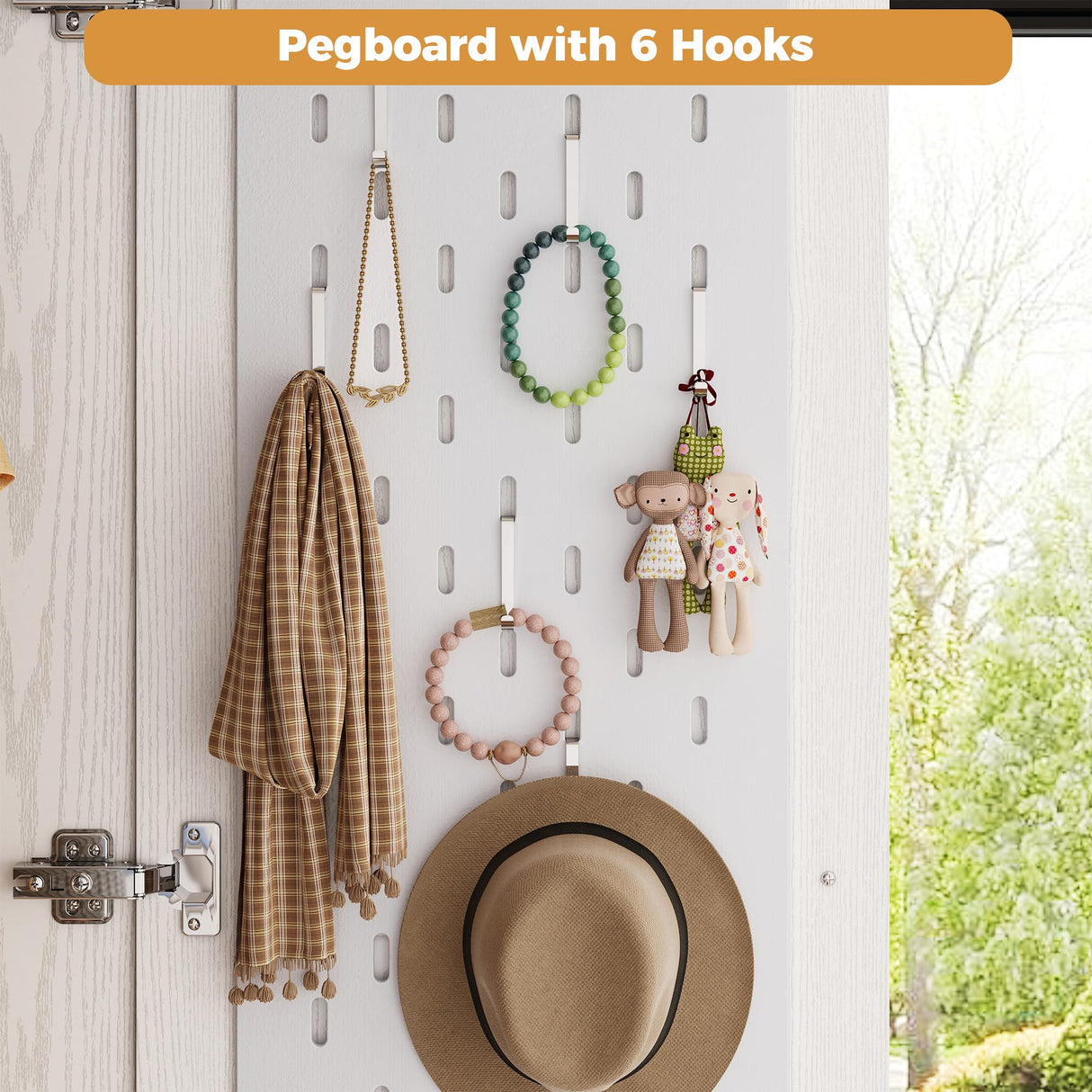 IRONCK Wardrobe Closet with LED Light & Mirror, Wooden Modern Armoire with 2 Drawers and Hanging Rod, Large Capacity Storage Closet for Bedroom, White IRONCK