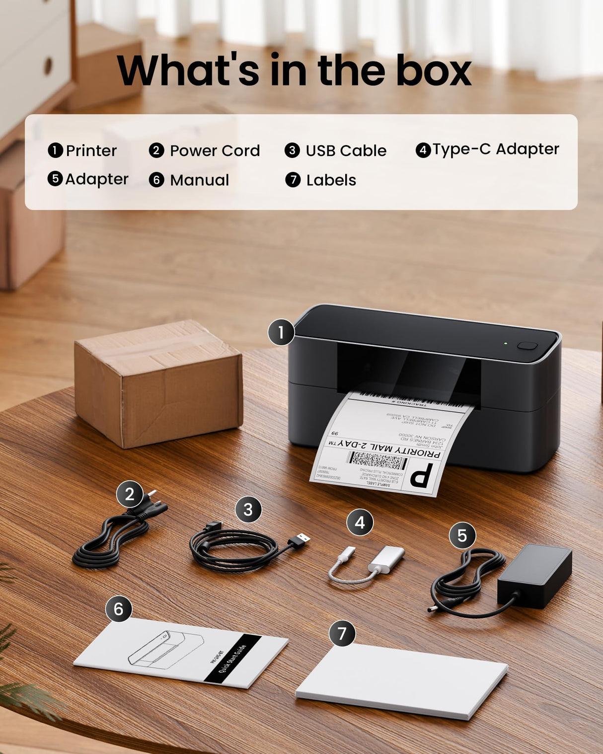 Itari Bluetooth Thermal Shipping Label Printer, 245-BT Wireless Label Printer 4x6, Desktop Label Printers for Small Business & Shipping Packages, Support iOS, Android, Windows, Amazon, Shopify, USPS Itari