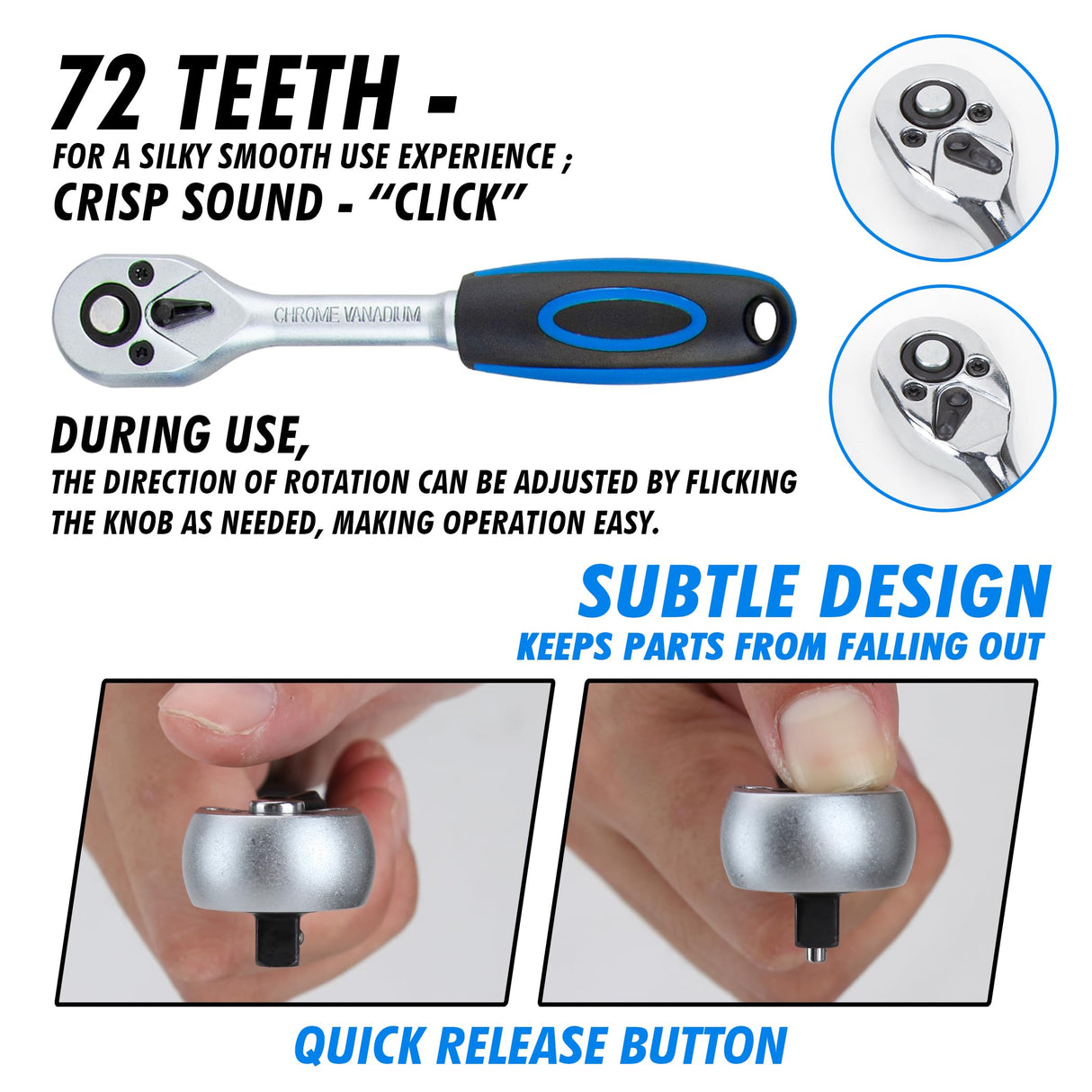 CARTMAN 180 Piece Socket Wrench Auto Repair Tool Combination Package Mixed Tool Set Hand Tool Kit with Plastic Toolbox Storage Case CARTMAN