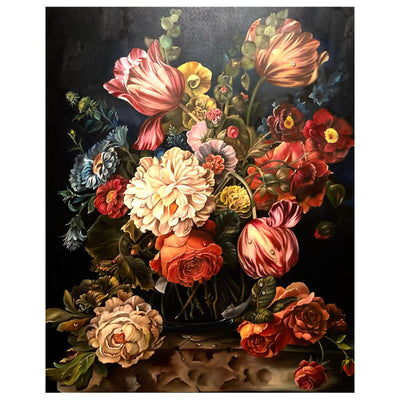 Flower Paint by Numbers Kit for Adults, Flower Paint by Numbers Kit for Adults Beginner, Adult Paint by Number Kits for Gift Home Decor 16''W x 20''L